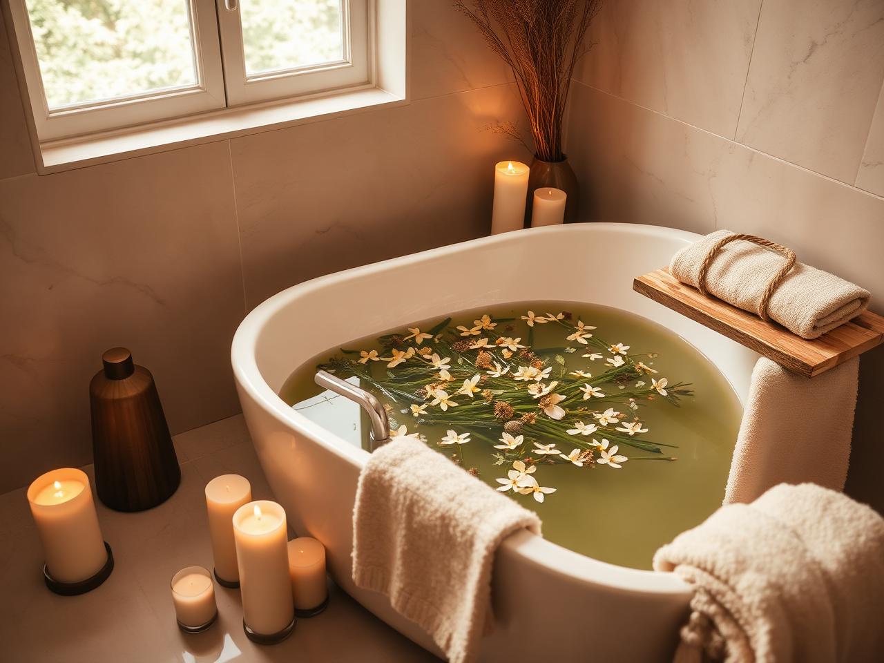 A botanical bath